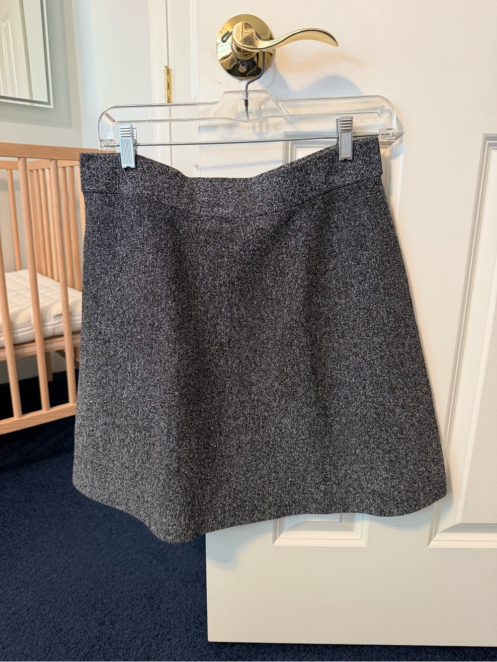 LOFT Gray A-Line Knit Skirt - Petite